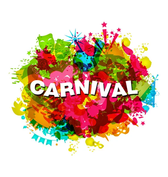 Carnival Splotch Abstract Grunge Watercolor Background — Stock Photo, Image