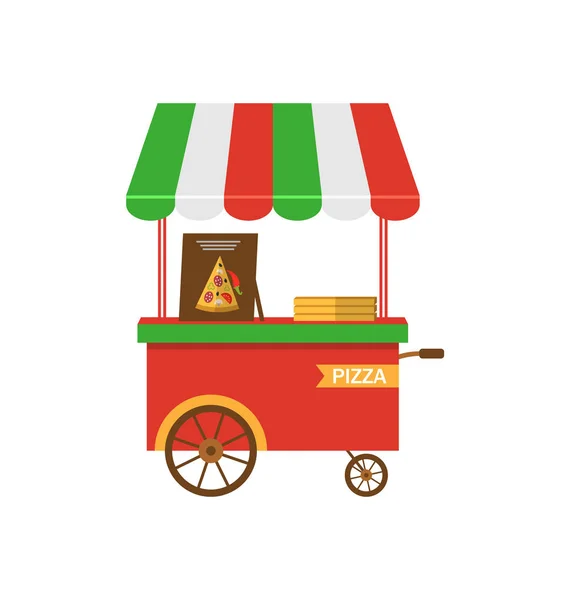 Carrello della Pizza Isolato — Foto Stock