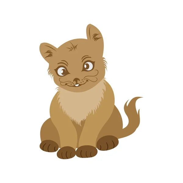 Mão desenhado retrato gato isolado — Fotografia de Stock