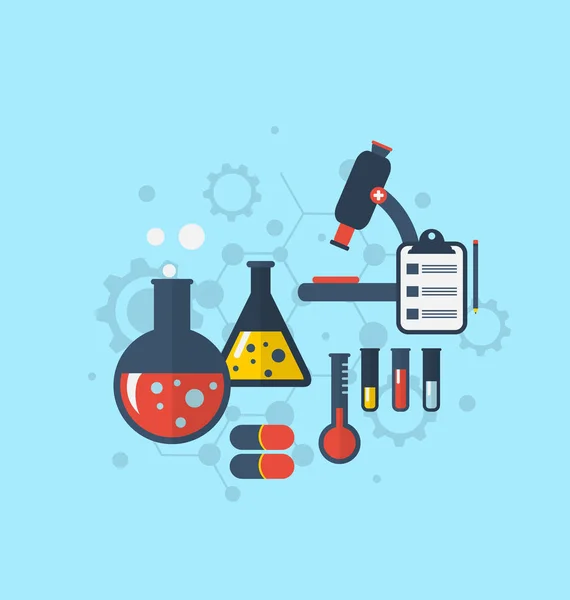 Plantilla para mostrar varias pruebas que se llevan a cabo en laboratorio —  Fotos de Stock