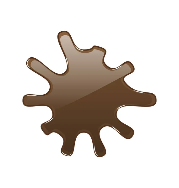 Gorąca czekolada zmaza, na białym tle — Zdjęcie stockowe