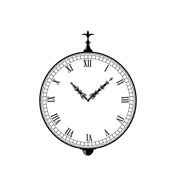 Relógio vintage com setas de vinheta — Fotografia de Stock