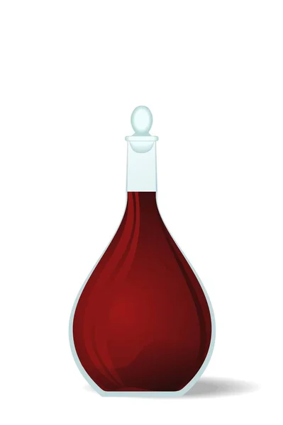 Illustrazione vino rosso decanter — Foto Stock