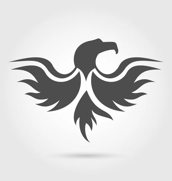 Abstracte label van eagle silhouet — Stockfoto