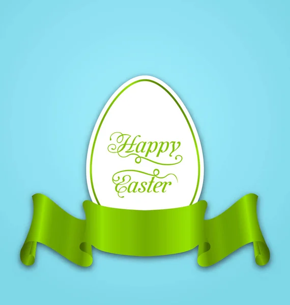Etiqueta con cinta como huevo de papel de Pascua — Foto de Stock