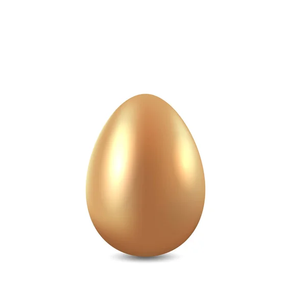 白い背景に分離されたゴールデン イースター卵 — ストック写真
