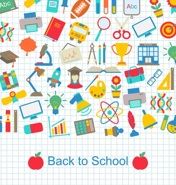 Back to School Background with Education Objects — Stock Photo, Image