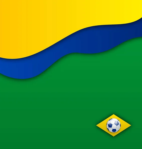 Fundo ondulado abstrato no conceito de bandeira do Brasil — Fotografia de Stock