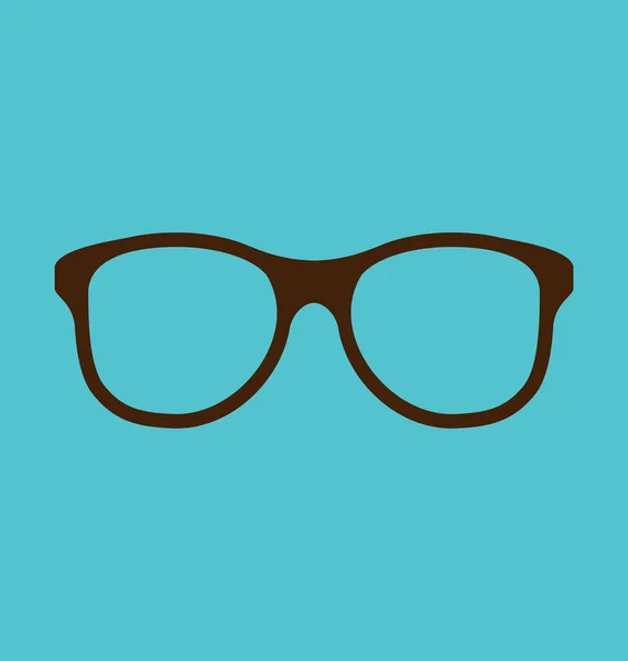 Icono de gafas vintage aislado sobre fondo azul — Foto de Stock