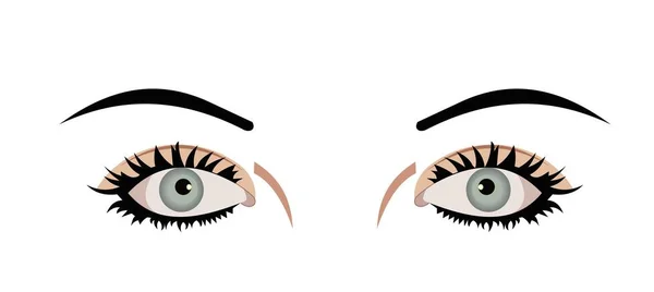 Ilustração realista dos olhos são isolados em fundo branco — Fotografia de Stock