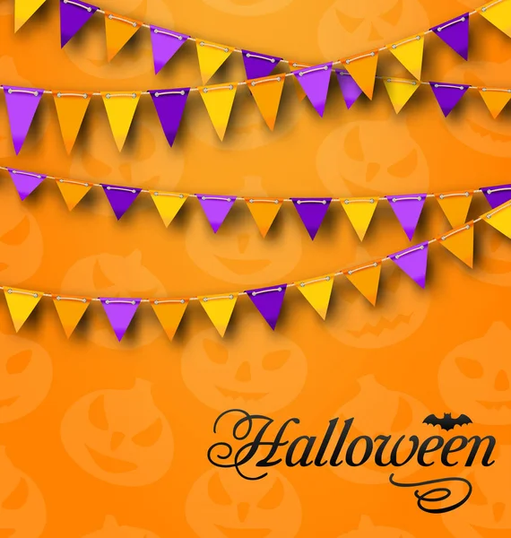 Decoración con coloridos banderines para fiesta de Halloween — Foto de Stock