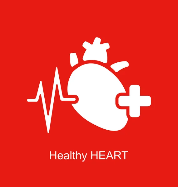 Logotipo médico del corazón sano — Foto de Stock