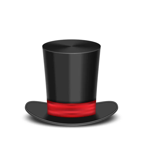 Magic cylinder hat with shadow, isolated on white background — Stock Photo, Image
