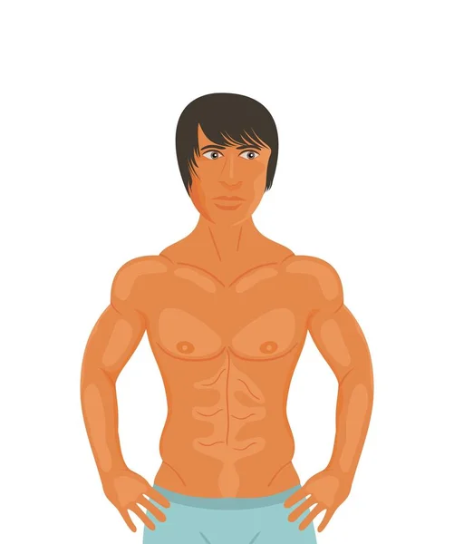 고립 된 섹시 한 근육 질의 남자 — 스톡 사진