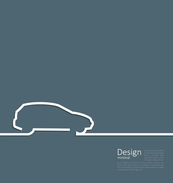 Diseño lacónico de la línea de limpieza del coche del vehículo de velocidad templa plana — Foto de Stock