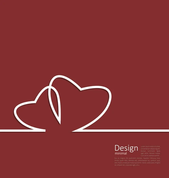 Layout couple hearts for design card on Valentines Day — Stock Photo, Image