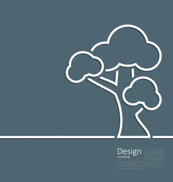 Дерево, що стоїть поодинці символ, веб-сторінка дизайну, логотип шаблону корпорації — стокове фото