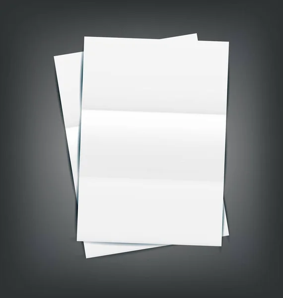 Abbildung zwei leere Papierbögen — Stockfoto