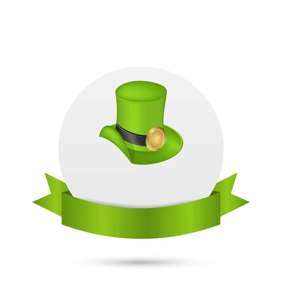 Greeting card with hat and ribbon for St. Patricks Day — Stock Photo, Image