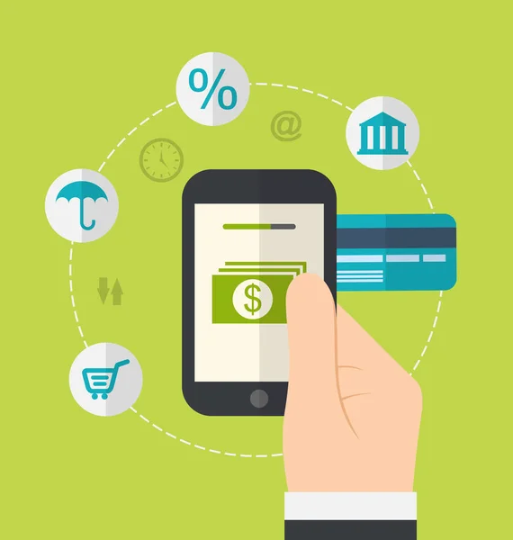 Konzepte von Online-Zahlungsmethoden. Symbole für Online-Zahlung gat — Stockfoto