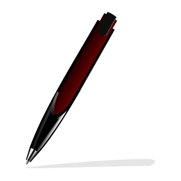Illustrazione realistica della penna rossa — Foto Stock