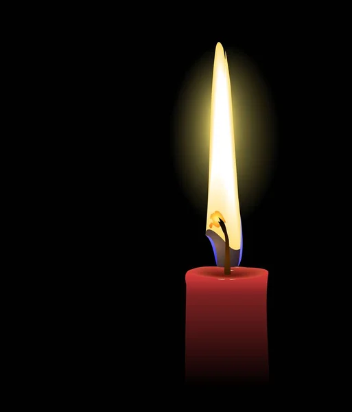 Realistic illustration the red candle — Stock Photo, Image