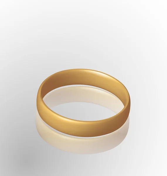 Sieraden gouden ring met reflectie — Stockfoto