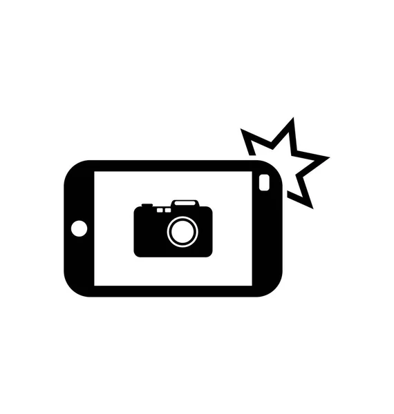 Ícone de telefone inteligente para selfie foto — Fotografia de Stock