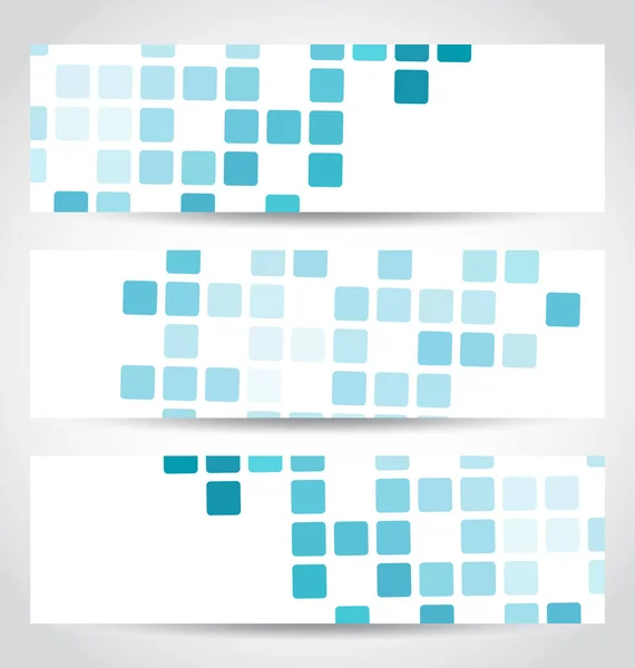 Set blaue Mosaiksteinchen-Karten — Stockfoto