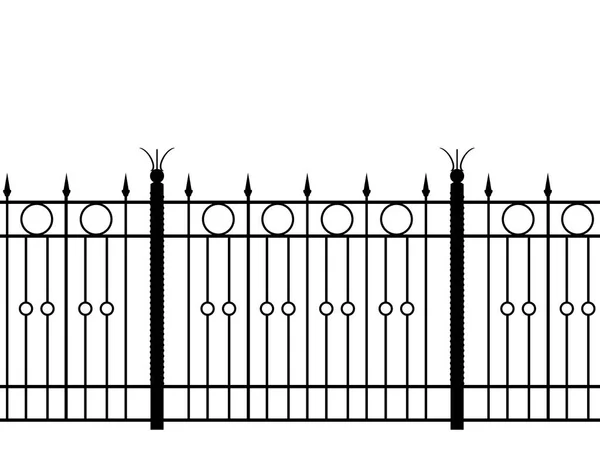 Realistisk illustration skodda staket horisontell sömlös — Stockfoto