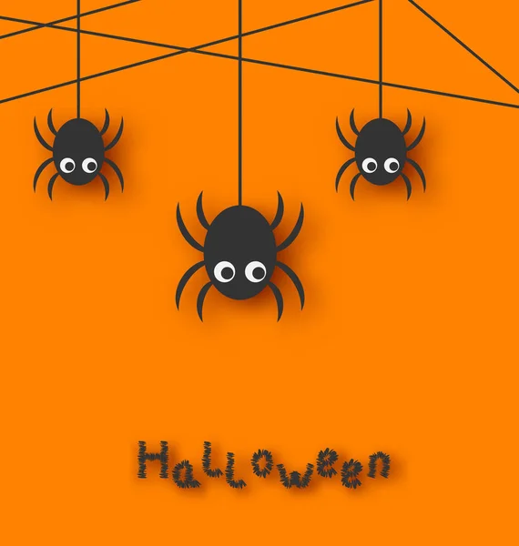 Spinnen en Cobweb voor Halloween — Stockfoto