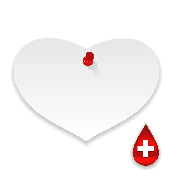 Donate blood save life, paper memo — Stock Photo, Image