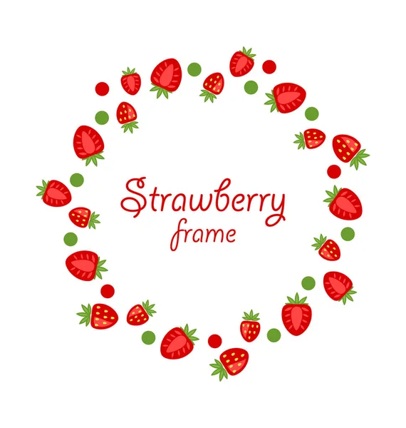 Cadre rond abstrait en fraise — Photo