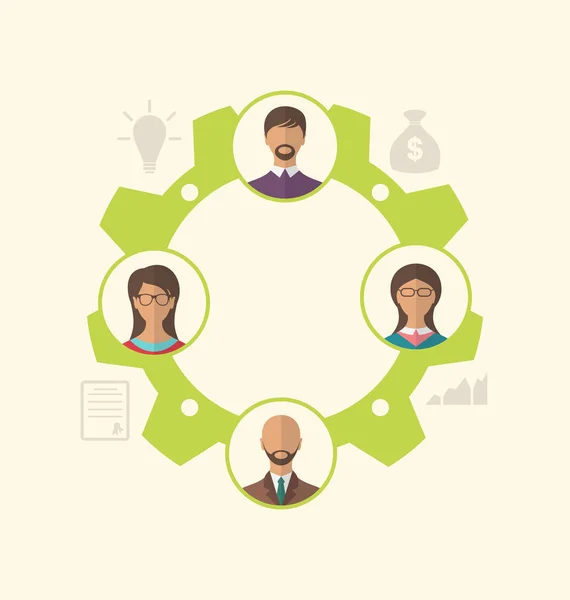 Unity of business people leading to success — Stock Photo, Image