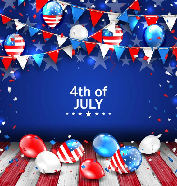 Färgglada mall för amerikanska självständighetsdagen — Stockfoto