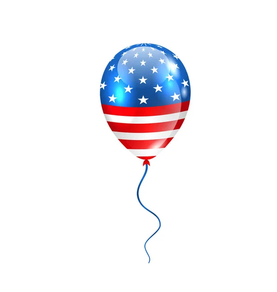 Ιπτάμενο μπαλόνι στην αμερικανική σημαία χρώματα — Φωτογραφία Αρχείου