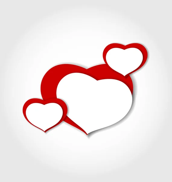 Fondo de San Valentín hecho de corazones pegatinas —  Fotos de Stock