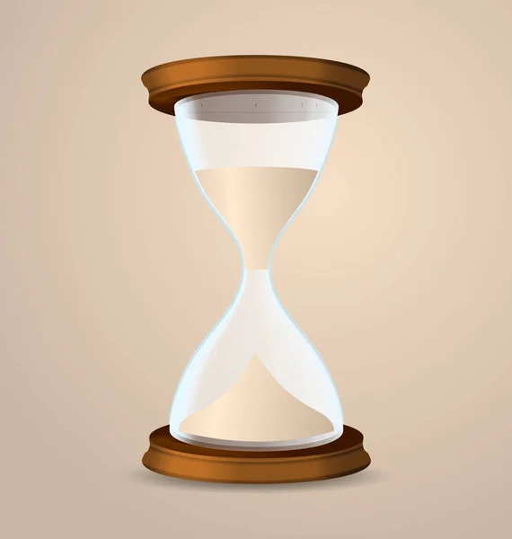 Vintage hourglass isolated on beige background — Stock Photo, Image