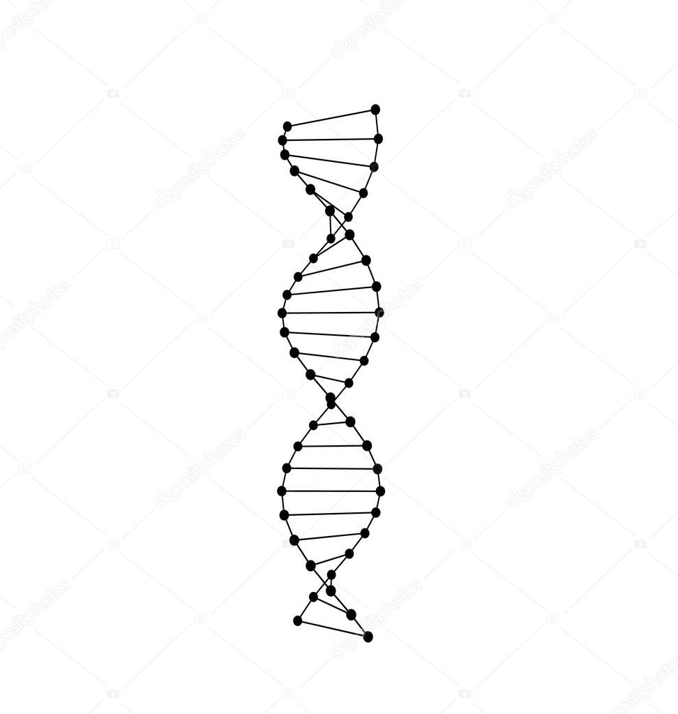 Pictogram of DNA Symbol Isolated