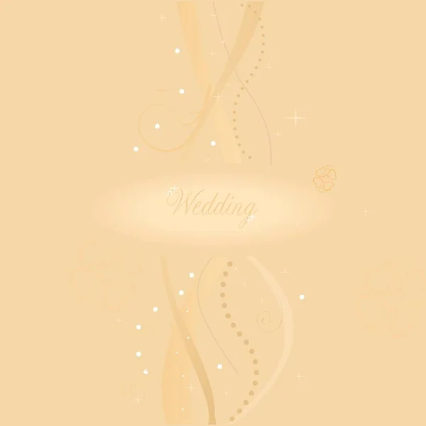 Una hermosa tarjeta de boda beige —  Fotos de Stock
