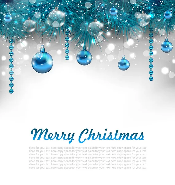 Traditional Glowing Background with Christmas Decoration — Stock Photo, Image