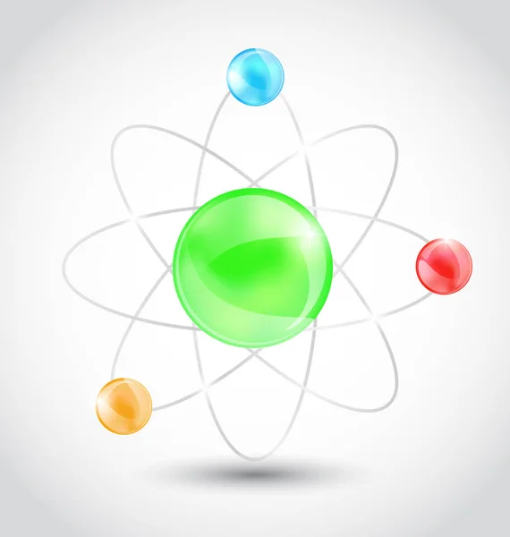 Atom symbol isolerad på vit bakgrund — Stockfoto