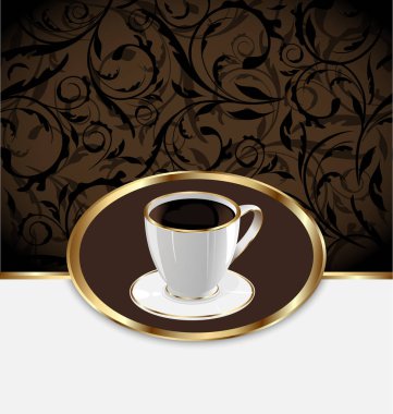 kahve, kahve fincanı kaydırma vintage etiketi