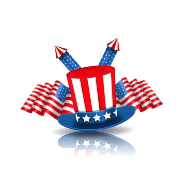 Amerikan renklerde ABD Ulusal sembolleri