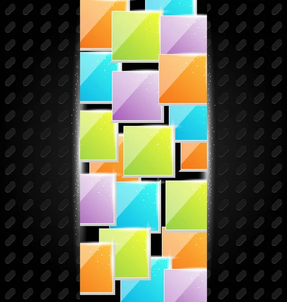 Абстрактний металевий фон з барвистими квадратами — стокове фото