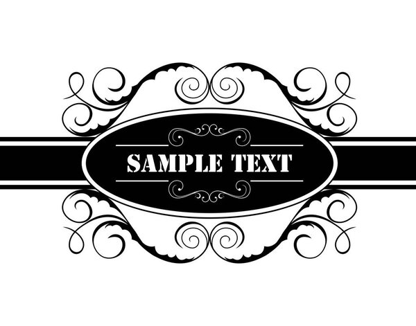 Illustration of floral banne