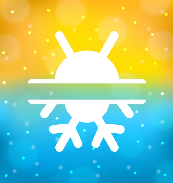 Abstrakter Hintergrund mit Logo des Symbols Klimabilanz - Sonne und — Stockfoto