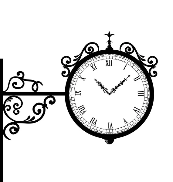 Reloj retro forjado con flechas de viñeta — Foto de Stock