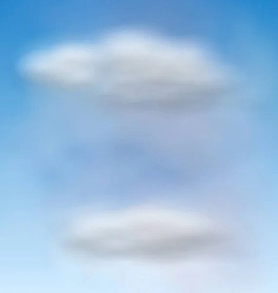 Фон Синє небо пухнастими хмарами — стокове фото