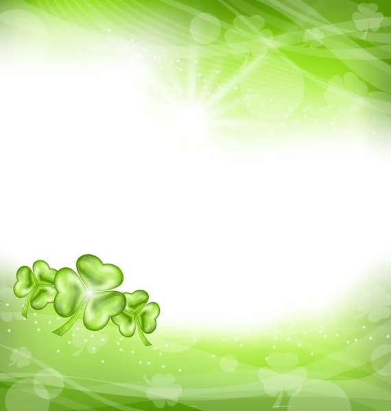 St. Patrick Day trevo verde fundo — Fotografia de Stock